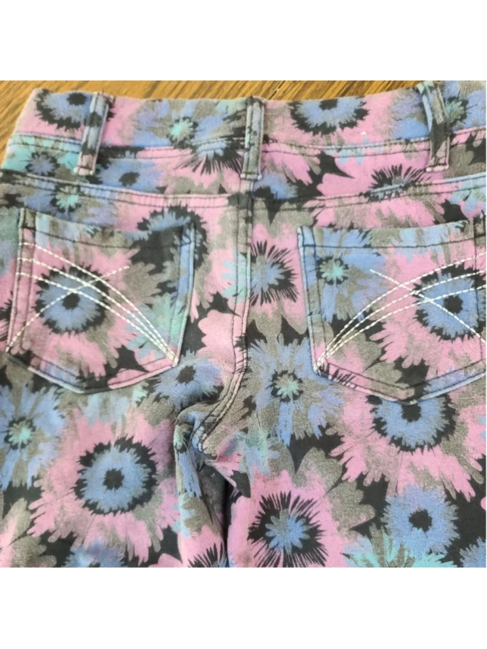 Girls Old Navy Pink Waffle Thermal & SO Skinny Floral Jeans Set Size 10 / L (10-